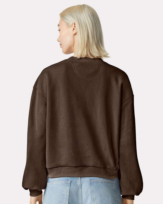 American Apparel RF494 - Sudadera de cuello redondo de forro polar para mujer ReFlex