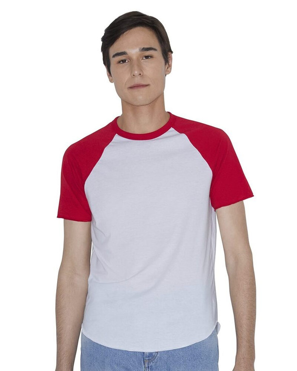 American Apparel RSABB4237W - Unisex Poly-Cotton Raglan Short Sleeve Tee