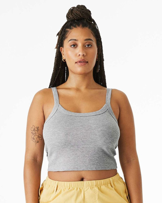 Bella+Canvas 1012 - Tank de Tirantes Finos de Micro Canalé para Mujer