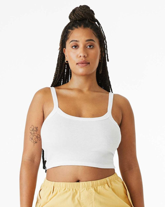 Bella+Canvas 1012 - Tank de Tirantes Finos de Micro Canalé para Mujer