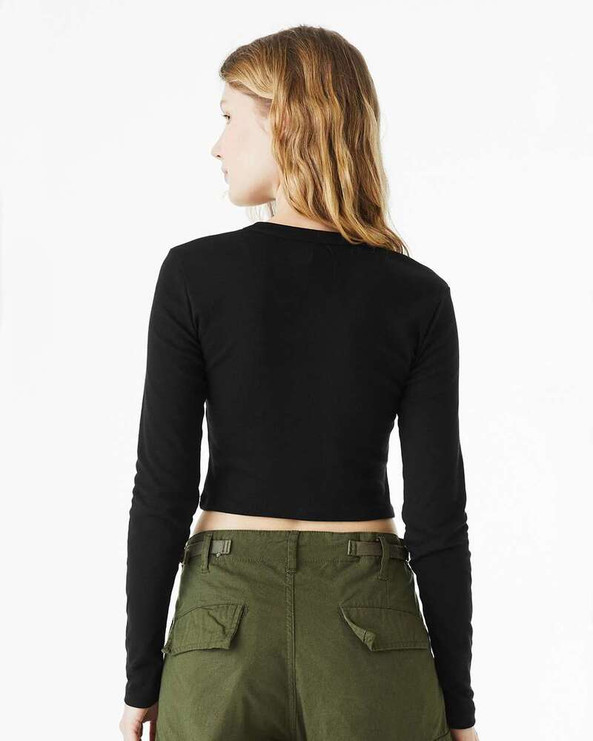 Bella+Canvas 1501 - Women's Micro Rib Long Sleeve Baby Tee