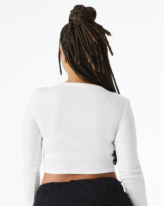 Bella+Canvas 1501 - Camiseta de Mujer de Manga Larga Micro Rib Baby Tee