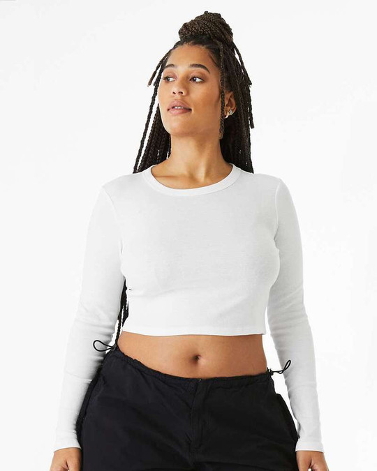 Bella+Canvas 1501 - Camiseta de Mujer de Manga Larga Micro Rib Baby Tee