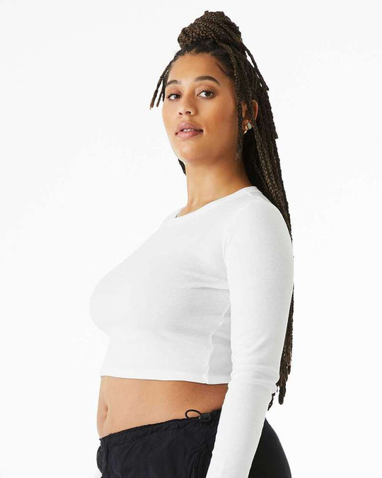 Bella+Canvas 1501 - Camiseta de Mujer de Manga Larga Micro Rib Baby Tee