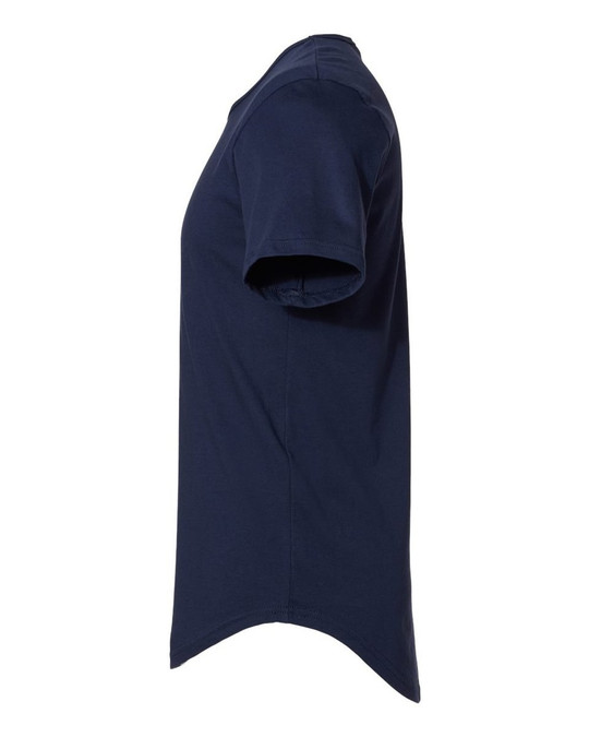 Bella+Canvas 3003 - Camiseta de Jersey con Dobladillo Curvado