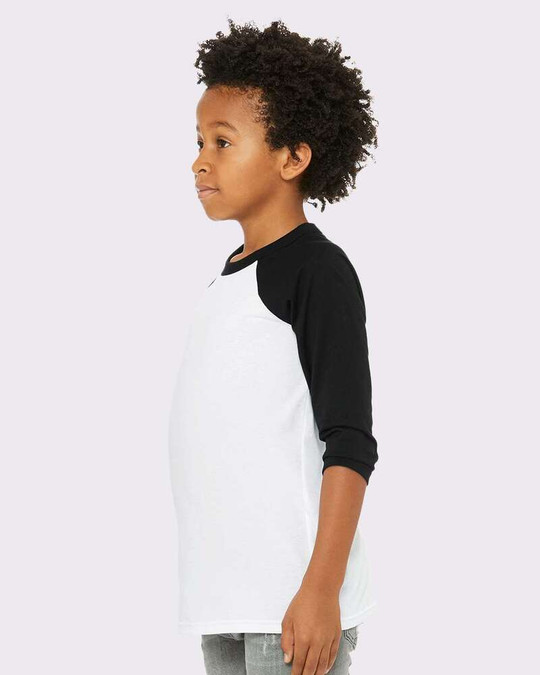 Bella+Canvas 3200Y - Camiseta niño manga 3/4 Baseball