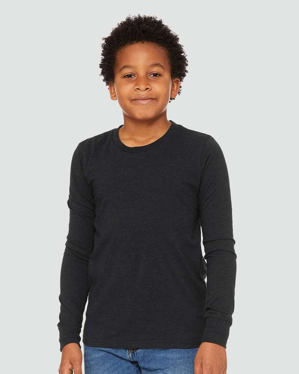 Bella+Canvas 3501YCVC - Youth Heather CVC Long Sleeve Tee