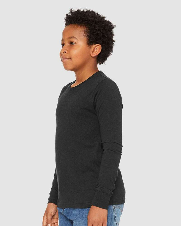 Bella+Canvas 3501YCVC - Youth Heather CVC Long Sleeve Tee