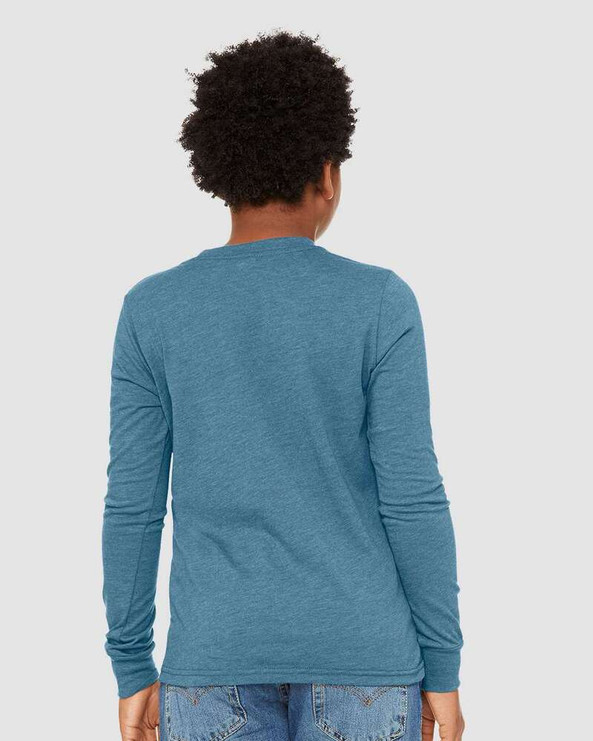 Bella+Canvas 3501YCVC - Youth Heather CVC Long Sleeve Tee