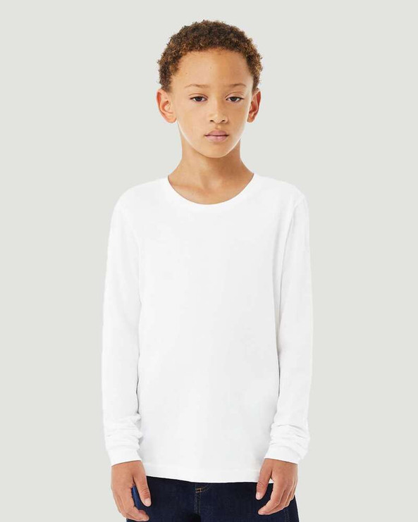Bella+Canvas 3501YCVC - Youth Heather CVC Long Sleeve Tee