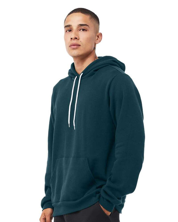Bella+Canvas 3719 - Unisex Poly/Cotton Hooded Pullover Sweatshirt