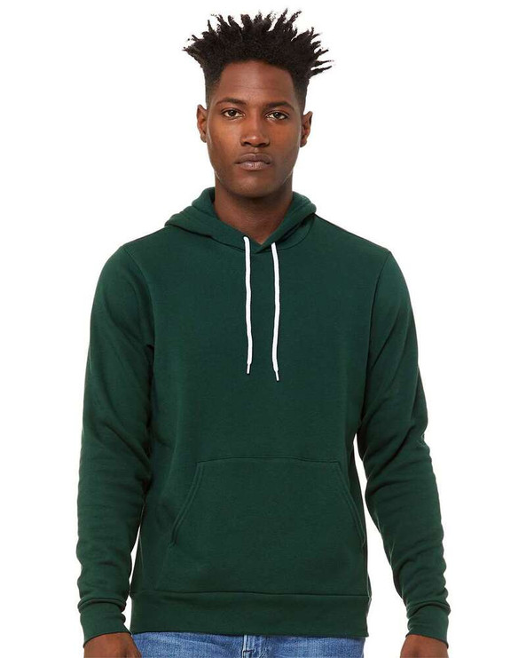 Bella+Canvas 3719 - Unisex Poly/Cotton Hooded Pullover Sweatshirt
