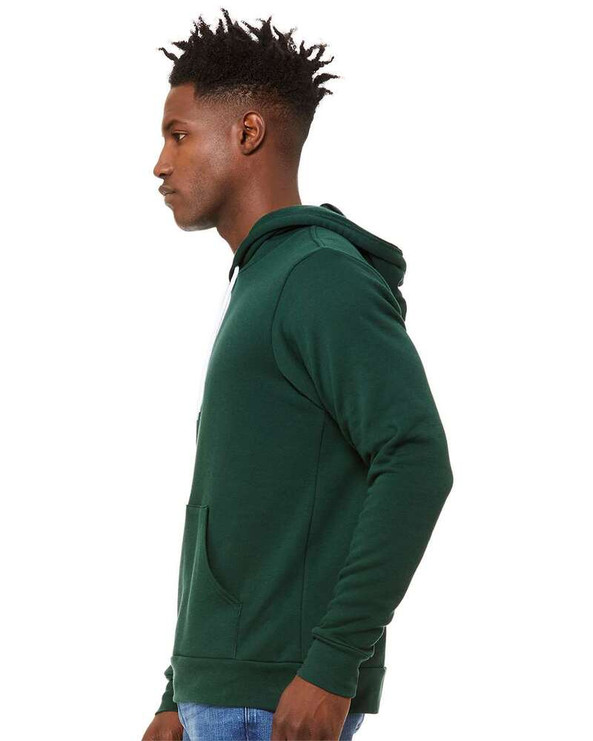 Bella+Canvas 3719 - Unisex Poly/Cotton Hooded Pullover Sweatshirt