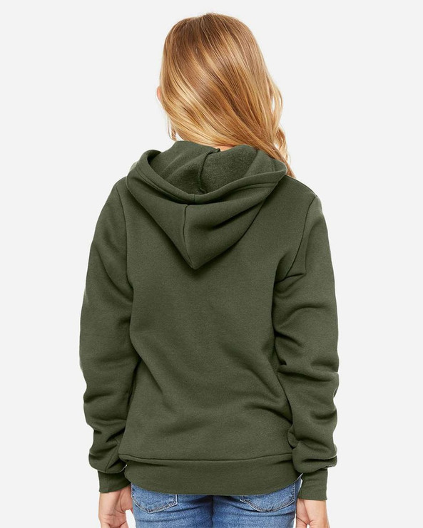 Bella+Canvas 3719Y - Sudadera con capucha de vellón esponjoso para jóvenes