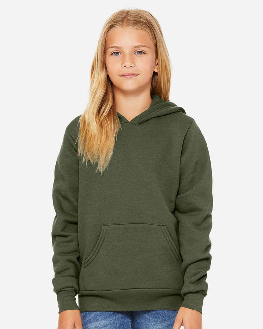 Bella+Canvas 3719Y - Sudadera con capucha de vellón esponjoso para jóvenes