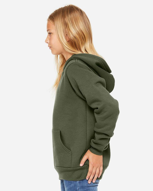 Bella+Canvas 3719Y - Sudadera con capucha de vellón esponjoso para jóvenes