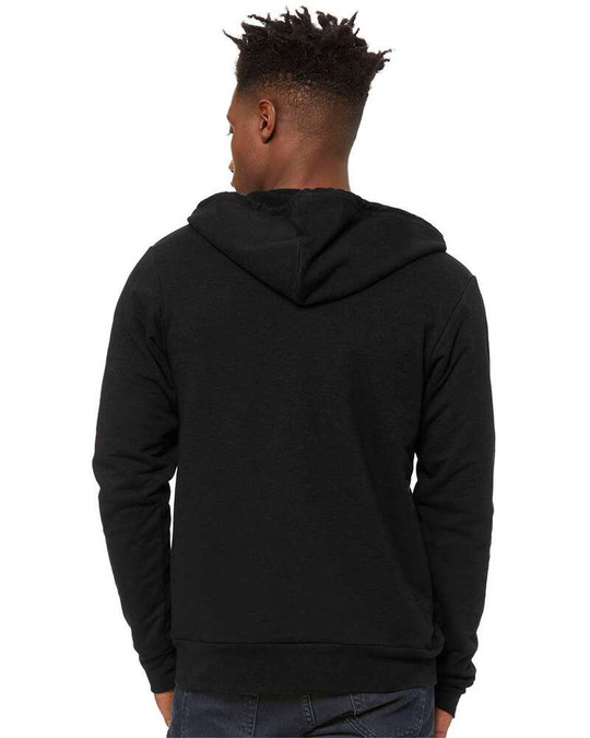 Bella+Canvas 3739 - Sudadera con capucha de forro polar de poliéster y algodón con cremallera completa unisex