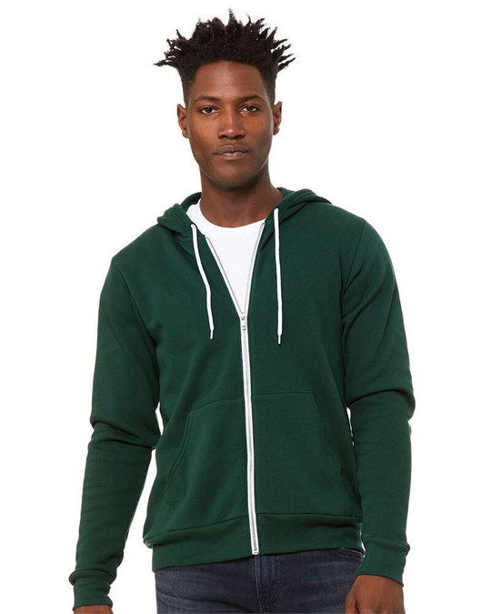 Bella+Canvas 3739 - Unisex Poly-Cotton Fleece Full-Zip Hoodie