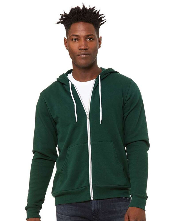 Bella+Canvas 3739 - Unisex Poly-Cotton Fleece Full-Zip Hoodie