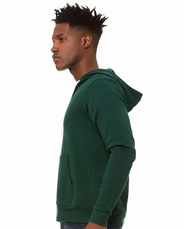 Bella+Canvas 3739 - Unisex Poly-Cotton Fleece Full-Zip Hoodie