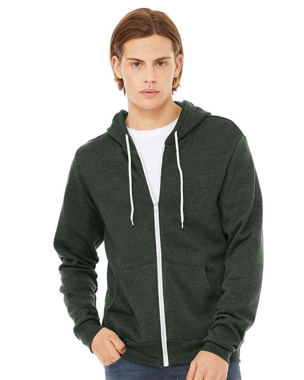 Bella+Canvas 3739 - Unisex Poly-Cotton Fleece Full-Zip Hoodie
