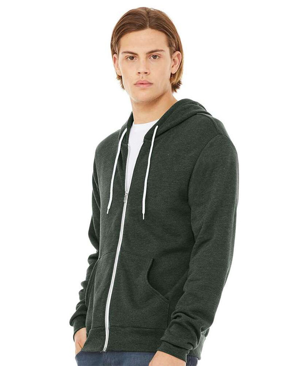 Bella+Canvas 3739 - Unisex Poly-Cotton Fleece Full-Zip Hoodie