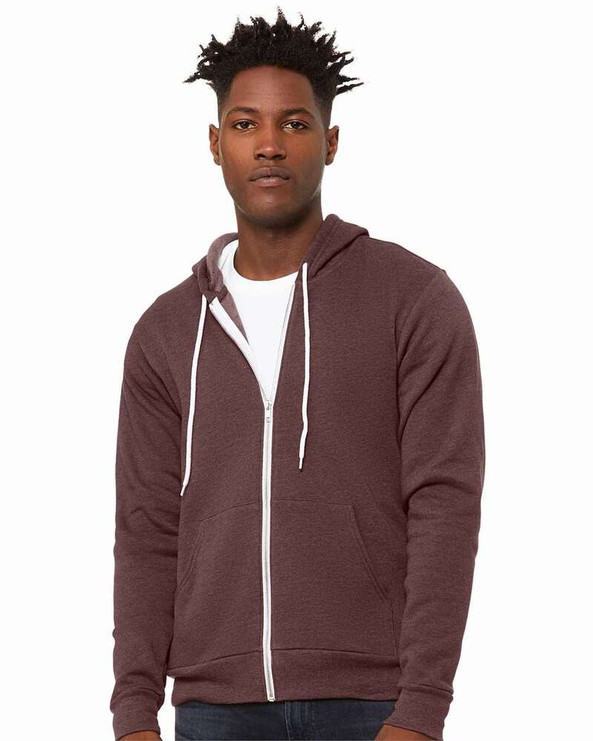Bella+Canvas 3739 - Unisex Poly-Cotton Fleece Full-Zip Hoodie
