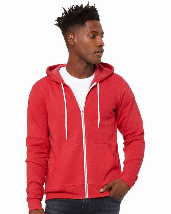 Bella+Canvas 3739 - Unisex Poly-Cotton Fleece Full-Zip Hoodie