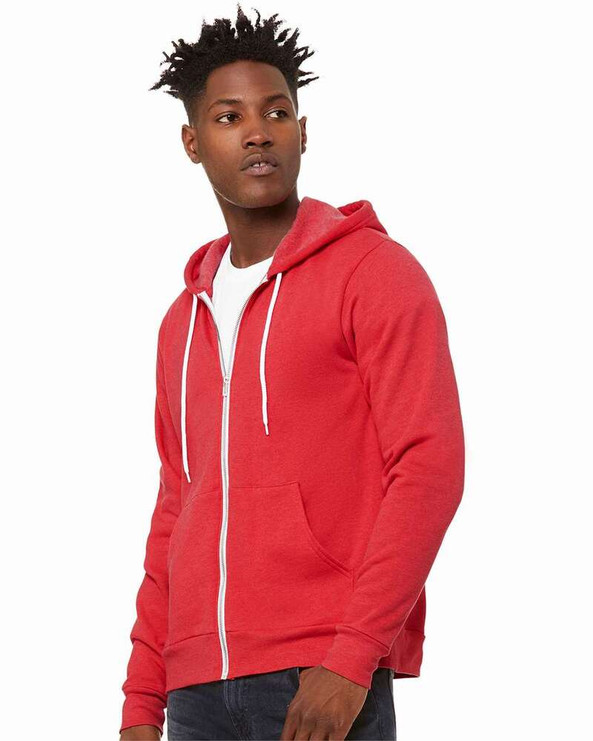 Bella+Canvas 3739 - Unisex Poly-Cotton Fleece Full-Zip Hoodie