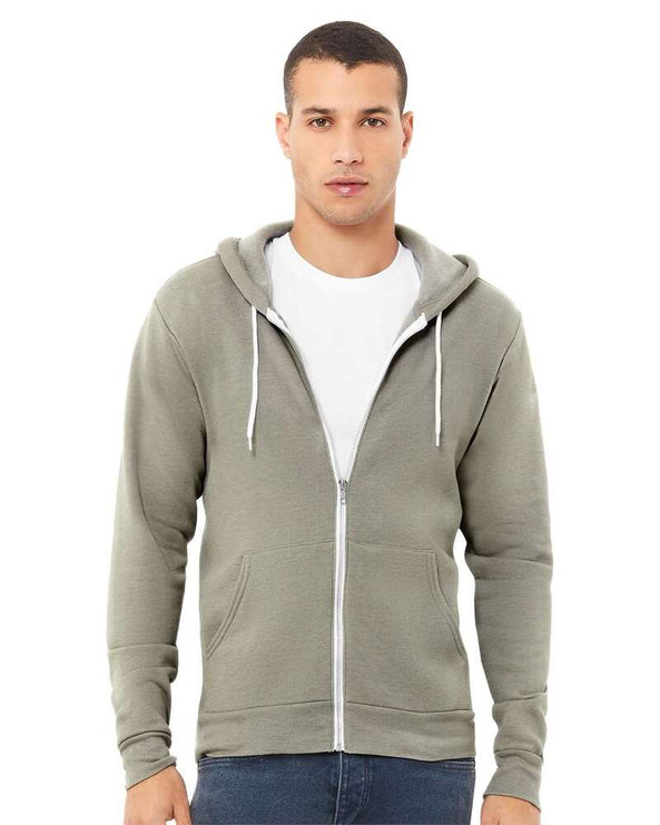 Bella+Canvas 3739 - Unisex Poly-Cotton Fleece Full-Zip Hoodie