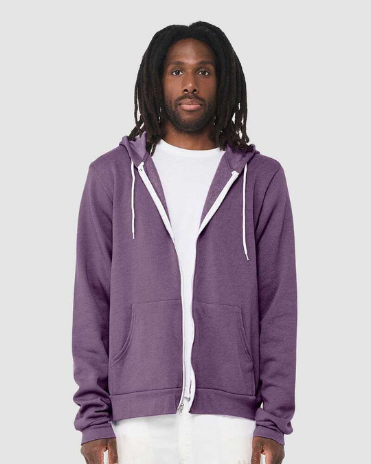 Bella+Canvas 3739 - Unisex Poly-Cotton Fleece Full-Zip Hoodie