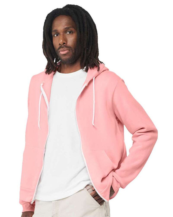 Bella+Canvas 3739 - Unisex Poly-Cotton Fleece Full-Zip Hoodie