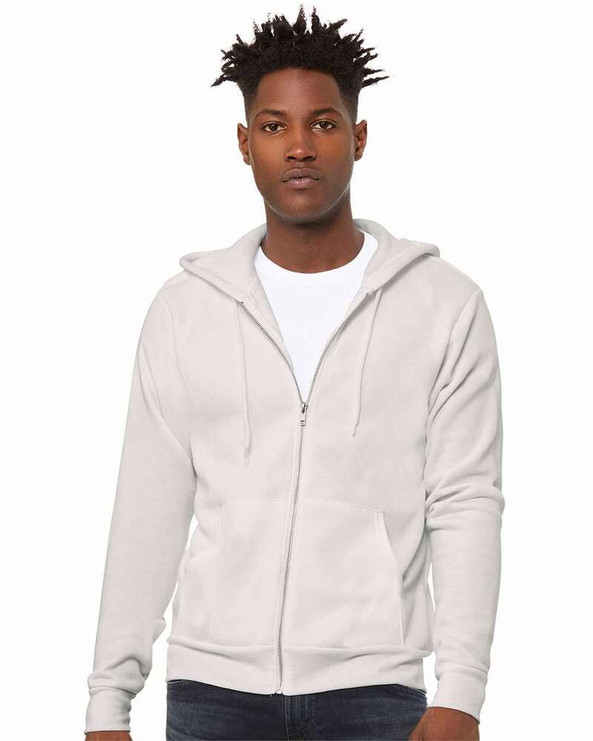 Bella+Canvas 3739 - Unisex Poly-Cotton Fleece Full-Zip Hoodie