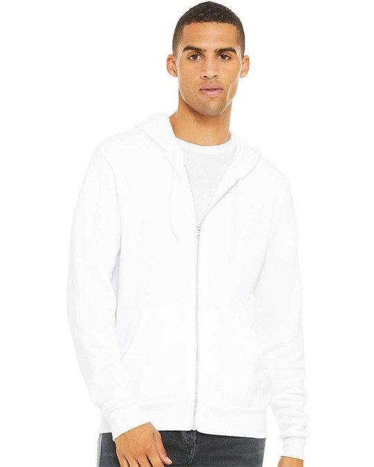 Bella+Canvas 3739 - Sudadera con capucha de forro polar de poliéster y algodón con cremallera completa unisex