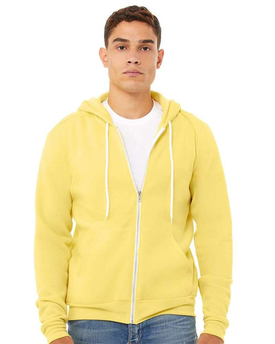 Bella+Canvas 3739 - Sudadera con capucha de forro polar de poliéster y algodón con cremallera completa unisex