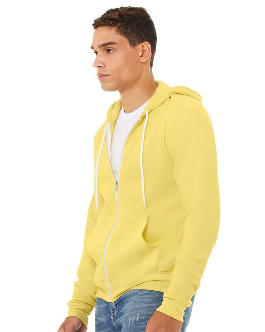 Bella+Canvas 3739 - Sudadera con capucha de forro polar de poliéster y algodón con cremallera completa unisex