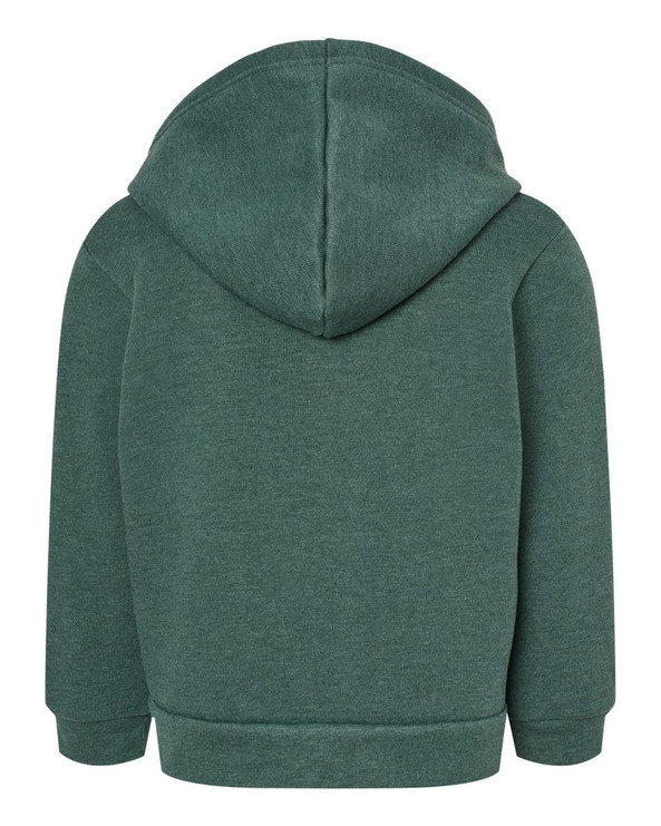 Bella+Canvas 3739T - Sudadera con capucha de vellón esponjoso con cremallera completa para niños pequeños