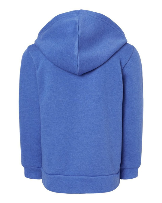 Bella+Canvas 3739T - Sudadera con capucha de vellón esponjoso con cremallera completa para niños pequeños
