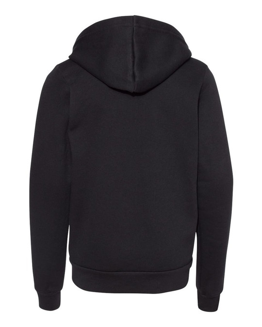Bella+Canvas 3739Y - Sudadera con capucha de vellón esponjoso con cierre completo para jóvenes