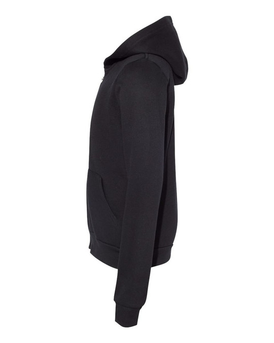 Bella+Canvas 3739Y - Sudadera con capucha de vellón esponjoso con cierre completo para jóvenes