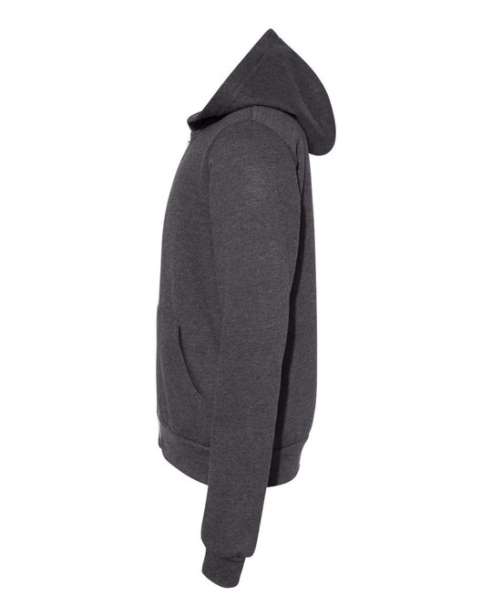Bella+Canvas 3739Y - Sudadera con capucha de vellón esponjoso con cierre completo para jóvenes