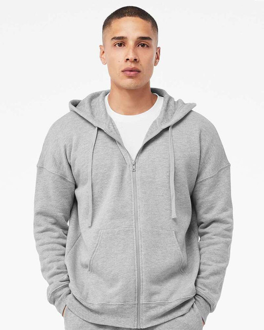 Bella+Canvas 3759 - Sudadera con capucha de cremallera completa DTM de felpa esponjosa