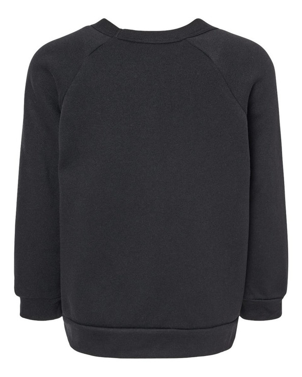 Bella+Canvas 3901T - Sudadera de felpa esponjosa raglán para niños pequeños