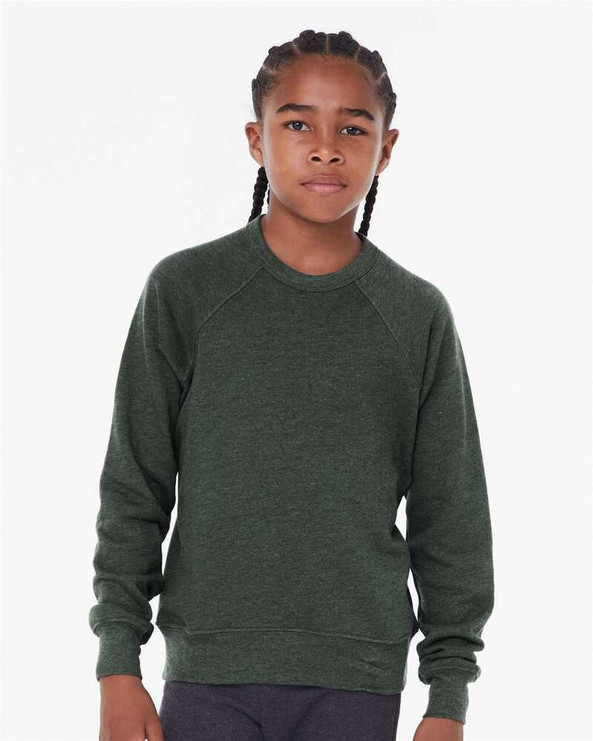 Bella+Canvas 3901Y - Youth Sponge Fleece Crewneck Sweatshirt