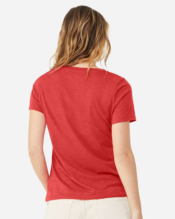 Bella+Canvas 6405CVC - Camiseta de Cuello en V Relajada Heather CVC para Mujer