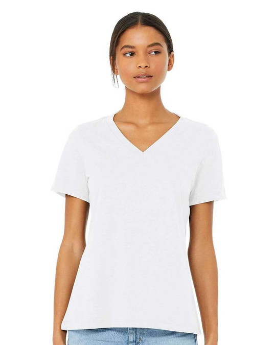 Bella+Canvas 6405CVC - Camiseta de Cuello en V Relajada Heather CVC para Mujer