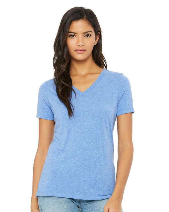 Bella+Canvas 6415 - Women's Relaxed Triblend Short Sleeve V-Neck Tee