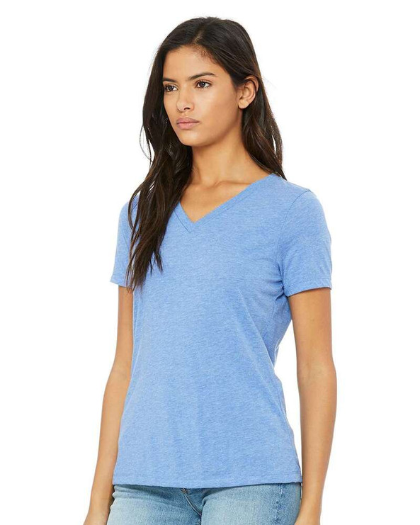 Bella+Canvas 6415 - Women's Relaxed Triblend Short Sleeve V-Neck Tee