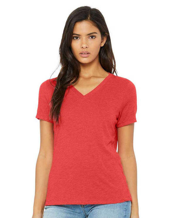 Bella+Canvas 6415 - Women's Relaxed Triblend Short Sleeve V-Neck Tee