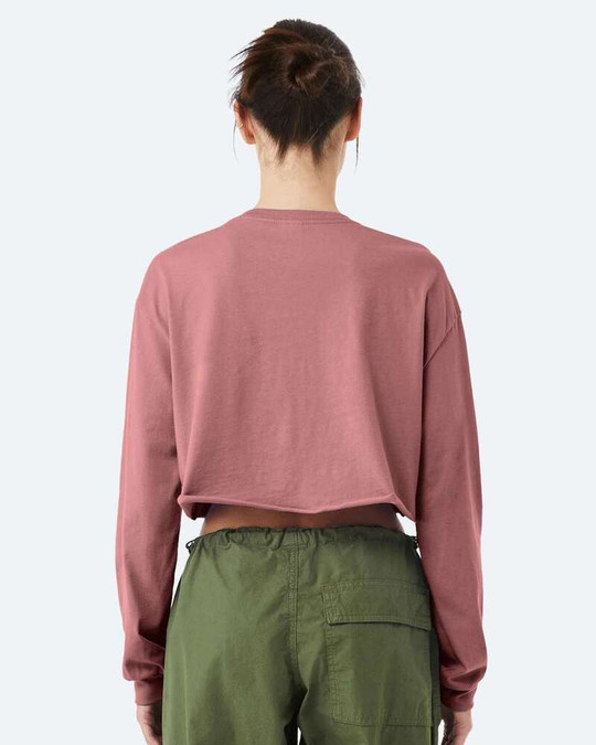 Bella+Canvas 6501 - FWD Fashion Camiseta de Manga Larga Recortada para Mujer